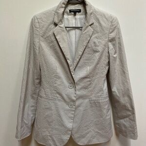 Gray and White Pinstripe Blazer by Express Design Studio